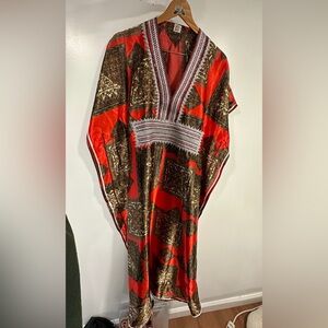 ❌[S O L D]❌ 🆕 Kaftan from Morocco, red/silver/brown, one size